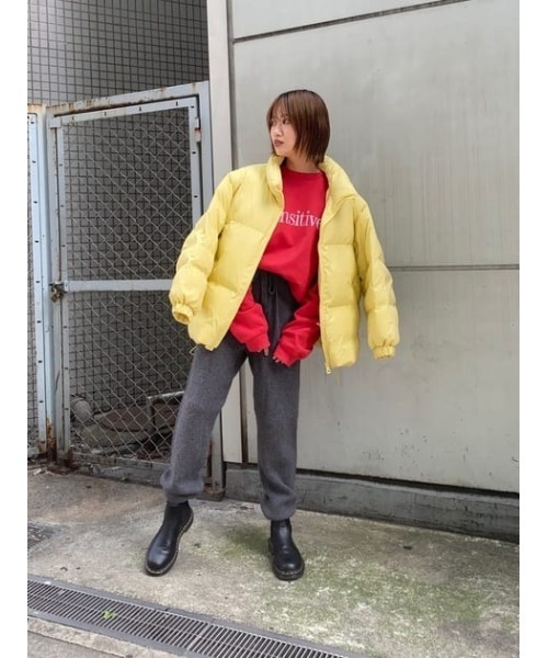 SLY（スライ）の「TUCK S/L LOGO SW タック ロゴ スウェット トレーナー（スウェット・レディース・杢グレー/ブラック/レッド・FREE）」の11枚目の写真