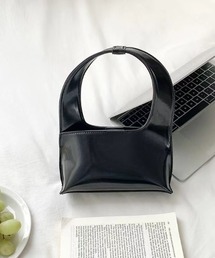 Chick | フェイクレザー ワンハンドル ミニバゲットバッグ(ハンドバッグ)