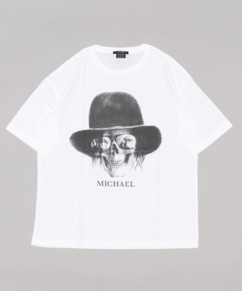 BIAS(バイアス)の「【BIAS】別注ビッグシルエットティー MICHAEL(Tシャツ/カットソー・メンズ・ホワイト・S)」の1枚目の写真