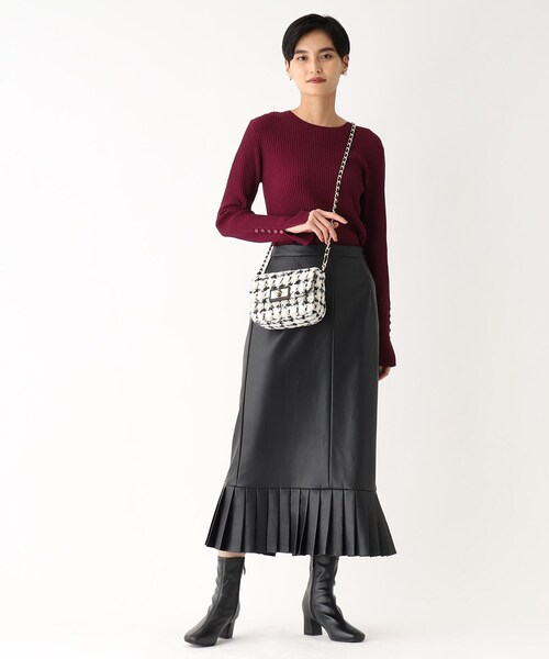 OPAQUE.CLIP（オペークドットクリップ）の「◆キルティングチェーンミニバッグ（ショルダーバッグ・レディース・ブラック/ブラック系/ダークグリーン系・00）」の5枚目の写真