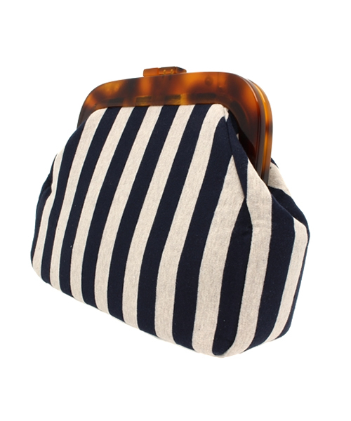 ROSE BUD（ローズバッド）の「(TOP BEAUTY)EVS11410-8140 V/STRIPE BIG CLUTCH 【カタログ掲載】【雑誌掲載】（クラッチバッグ・レディース・ホワイト/ナチュラル・ONE SIZE）」の7枚目の写真