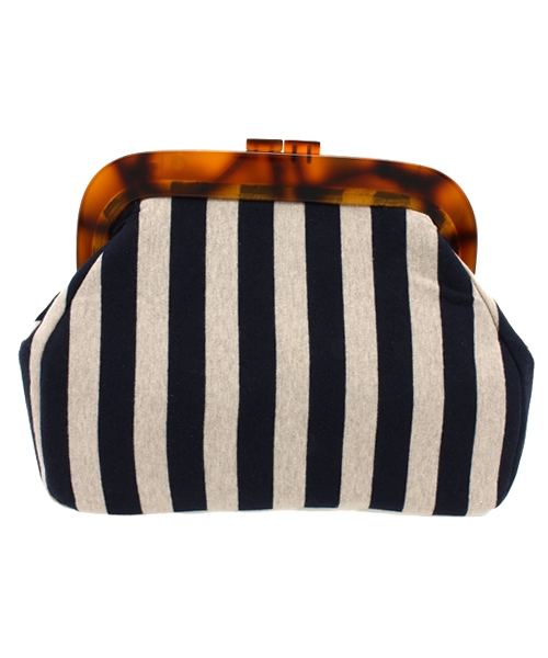 ROSE BUD（ローズバッド）の「(TOP BEAUTY)EVS11410-8140 V/STRIPE BIG CLUTCH 【カタログ掲載】【雑誌掲載】（クラッチバッグ・レディース・ホワイト/ナチュラル・ONE SIZE）」の6枚目の写真