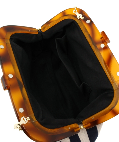 ROSE BUD（ローズバッド）の「(TOP BEAUTY)EVS11410-8140 V/STRIPE BIG CLUTCH 【カタログ掲載】【雑誌掲載】（クラッチバッグ・レディース・ホワイト/ナチュラル・ONE SIZE）」の9枚目の写真