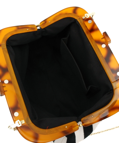 ROSE BUD（ローズバッド）の「(TOP BEAUTY)EVS11410-8140 V/STRIPE BIG CLUTCH 【カタログ掲載】【雑誌掲載】（クラッチバッグ・レディース・ホワイト/ナチュラル・ONE SIZE）」の5枚目の写真