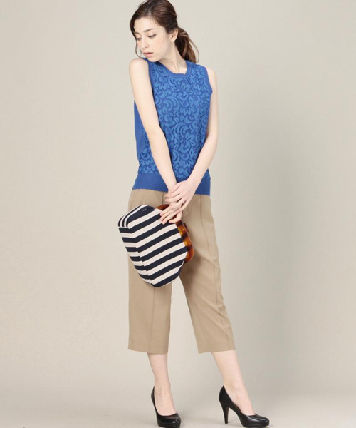ROSE BUD（ローズバッド）の「(TOP BEAUTY)EVS11410-8140 V/STRIPE BIG CLUTCH 【カタログ掲載】【雑誌掲載】（クラッチバッグ・レディース・ホワイト/ナチュラル・ONE SIZE）」の12枚目の写真