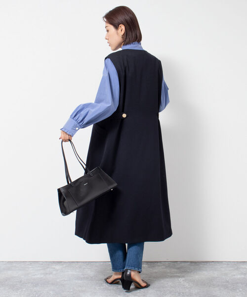 【着用1回】NOBLE♡ノーブル　ウールウエストシェイプジャンスカ　ブラック セール】ジャンスカワンピース（ワンピース）｜NOLLEY'S（ノーリーズ