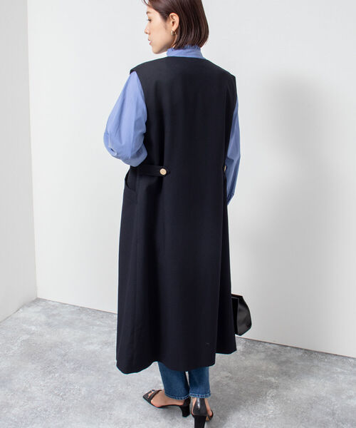 【着用1回】NOBLE♡ノーブル　ウールウエストシェイプジャンスカ　ブラック ショップ 【着用1回】NOBLE♡ノーブル ウールウエストシェイプ