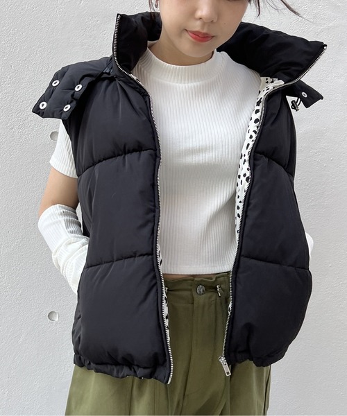 one way（ワンウェイ）の「ダウンベスト（ダウンベスト・レディース・ホワイト/ブラック/ブラック系その他・FREE）」の3枚目の写真