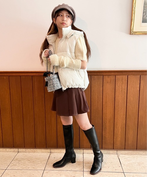 one way（ワンウェイ）の「ダウンベスト（ダウンベスト・レディース・ホワイト/ブラック/ブラック系その他・FREE）」の5枚目の写真