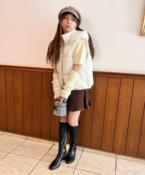 one way（ワンウェイ）の「ダウンベスト（ダウンベスト・レディース・ホワイト/ブラック/ブラック系その他・FREE）」の6枚目の写真