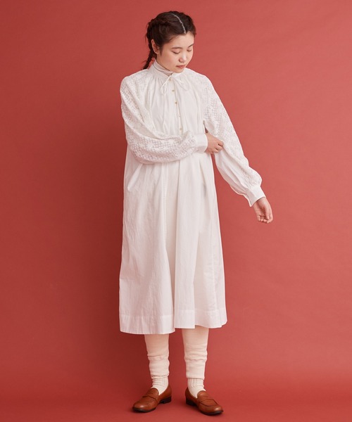 Malle(マル)の「Malle レース ふんわりドレス(Tシャツ/カットソー・レディース・オフホワイト/ブラック・FREE)」の17枚目の写真
