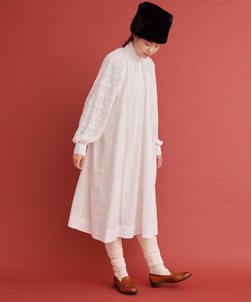 Malle(マル)の「Malle レース ふんわりドレス(Tシャツ/カットソー・レディース・オフホワイト/ブラック・FREE)」の11枚目の写真