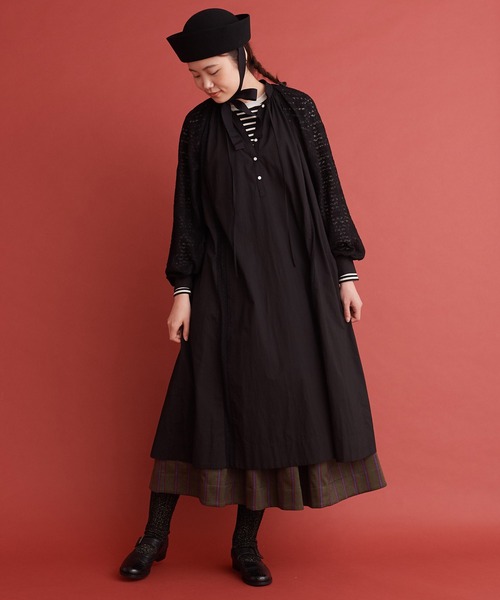 Malle(マル)の「Malle レース ふんわりドレス(Tシャツ/カットソー・レディース・オフホワイト/ブラック・FREE)」の19枚目の写真