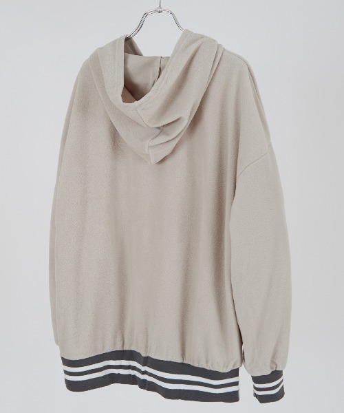 improves（インプローブス）の「ラインリブ フリース プルオーバーパーカー（パーカー・メンズ・グレイッシュベージュ/ベージュ/ダークグリーン/ネイビー/チャコール/ブラック・MEDIUM/LARGE/X-LARGE）」の17枚目の写真
