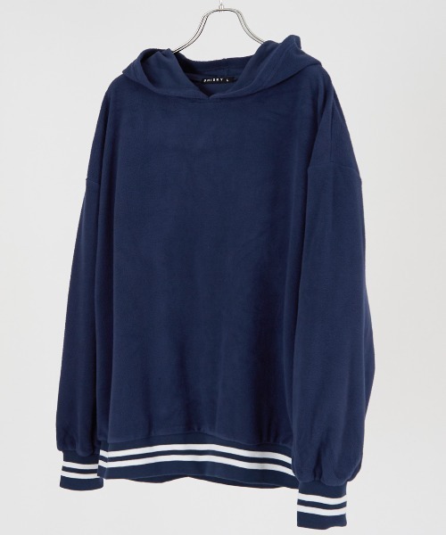 improves（インプローブス）の「ラインリブ フリース プルオーバーパーカー（パーカー・メンズ・グレイッシュベージュ/ベージュ/ダークグリーン/ネイビー/チャコール/ブラック・MEDIUM/LARGE/X-LARGE）」の12枚目の写真