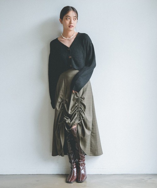 REDYAZEL（レディアゼル）の「畦ニットカーディガン（カーディガン/ボレロ・レディース・グリーン/アイボリー/ブラック・FREE）」の11枚目の写真