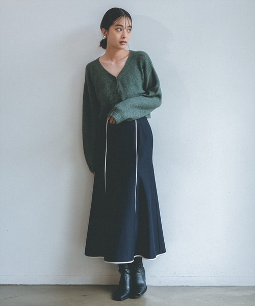 REDYAZEL（レディアゼル）の「畦ニットカーディガン（カーディガン/ボレロ・レディース・グリーン/アイボリー/ブラック・FREE）」の16枚目の写真