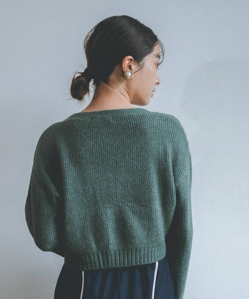 REDYAZEL（レディアゼル）の「畦ニットカーディガン（カーディガン/ボレロ・レディース・グリーン/アイボリー/ブラック・FREE）」の18枚目の写真