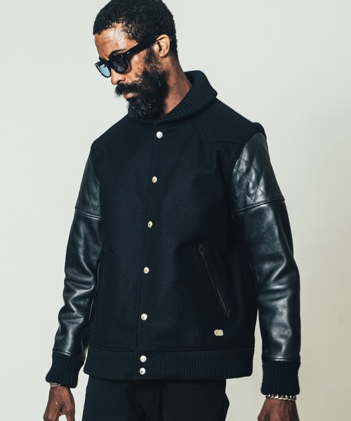 CRIMIE（クライミー）の「WESTERN AWARD JACKET / ウェスタン アワード ジャケット（スタジャン・メンズ・ブラック/ブラック×グリーン/ブラック×ホワイト・S/M/L/XL/XXL）」の10枚目の写真