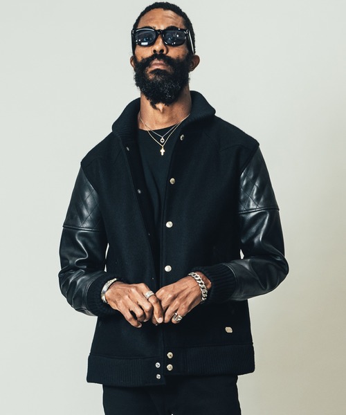 CRIMIE（クライミー）の「WESTERN AWARD JACKET / ウェスタン アワード ジャケット（スタジャン・メンズ・ブラック/ブラック×グリーン/ブラック×ホワイト・S/M/L/XL/XXL）」の15枚目の写真