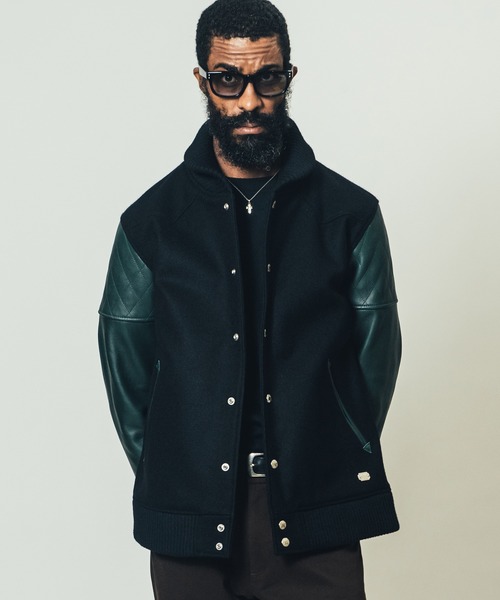 CRIMIE（クライミー）の「WESTERN AWARD JACKET / ウェスタン アワード ジャケット（スタジャン・メンズ・ブラック/ブラック×グリーン/ブラック×ホワイト・S/M/L/XL/XXL）」の14枚目の写真