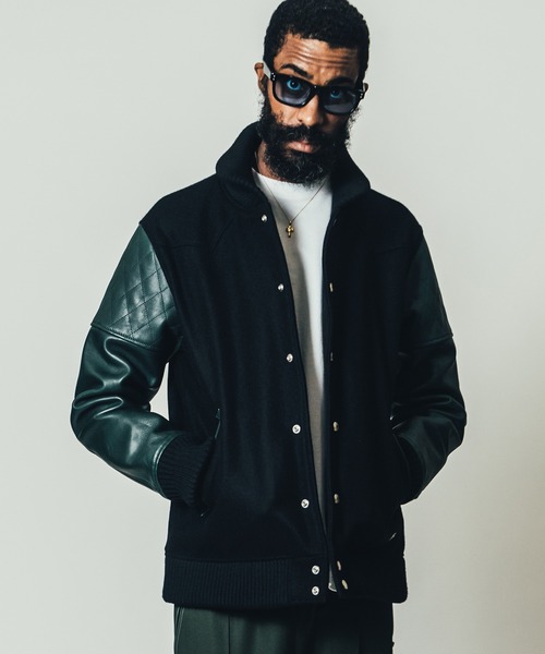 CRIMIE（クライミー）の「WESTERN AWARD JACKET / ウェスタン アワード ジャケット（スタジャン・メンズ・ブラック/ブラック×グリーン/ブラック×ホワイト・S/M/L/XL/XXL）」の12枚目の写真