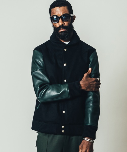 CRIMIE（クライミー）の「WESTERN AWARD JACKET / ウェスタン アワード ジャケット（スタジャン・メンズ・ブラック/ブラック×グリーン/ブラック×ホワイト・S/M/L/XL/XXL）」の9枚目の写真