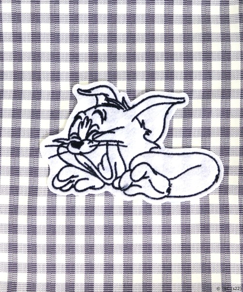 Tom&Jerry(トムアンドジェリー)の「【公式】TOM and JERRY チェック ワッペントート(トートバッグ・レディース・ブルー/ベージュ/ブラック・FREE)」の14枚目の写真