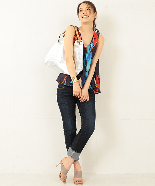 Demi-Luxe BEAMS（デミルクス ビームス）の「MARCO MASI / ステッチライン ダブル トートバッグ（トートバッグ・レディース・シルバー/グレー・ONE SIZE）」の13枚目の写真