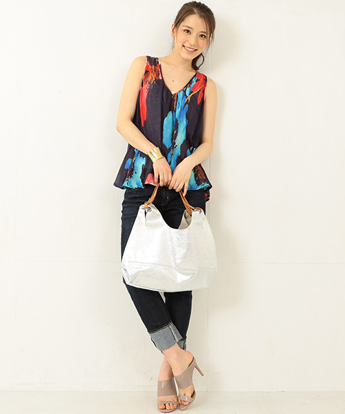 Demi-Luxe BEAMS（デミルクス ビームス）の「MARCO MASI / ステッチライン ダブル トートバッグ（トートバッグ・レディース・シルバー/グレー・ONE SIZE）」の17枚目の写真