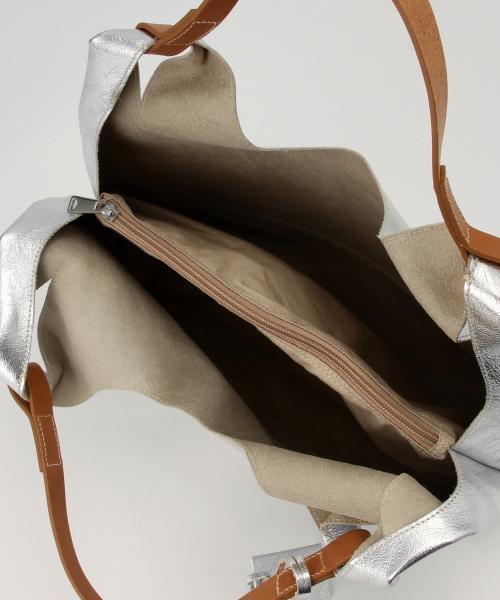 Demi-Luxe BEAMS（デミルクス ビームス）の「MARCO MASI / ステッチライン ダブル トートバッグ（トートバッグ・レディース・シルバー/グレー・ONE SIZE）」の10枚目の写真