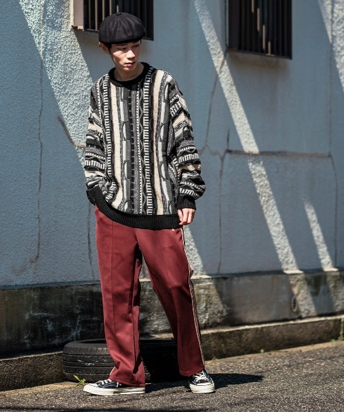 improves(インプローブス)の「ヴィンテージライク ジャガード織 3D クルーネック セーター(ニット/セーター・メンズ・ブラック/グリーン・LARGE/MEDIUM)」の7枚目の写真