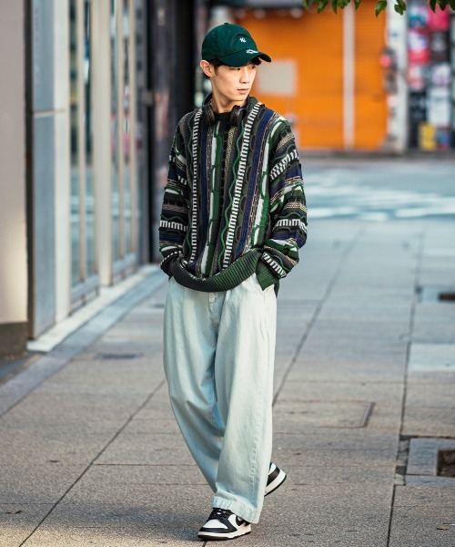 improves(インプローブス)の「ヴィンテージライク ジャガード織 3D クルーネック セーター(ニット/セーター・メンズ・ブラック/グリーン・LARGE/MEDIUM)」の12枚目の写真