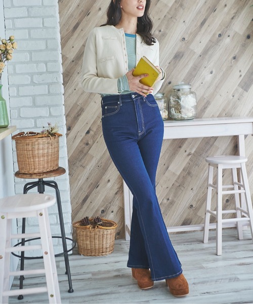 FREE'S MART（フリーズマート）の「◇ショート丈クルーネックニットカーディガン（カーディガン/ボレロ・レディース・ブラック/ホワイト/ライトグリーン/パープル・FREE）」の10枚目の写真