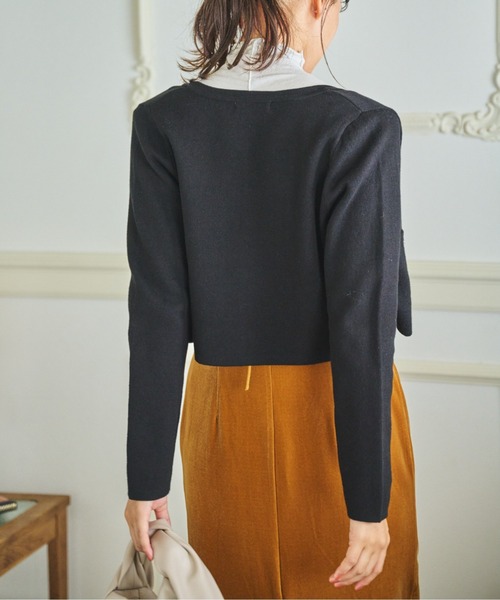 FREE'S MART（フリーズマート）の「◇ショート丈クルーネックニットカーディガン（カーディガン/ボレロ・レディース・ブラック/ホワイト/ライトグリーン/パープル・FREE）」の14枚目の写真