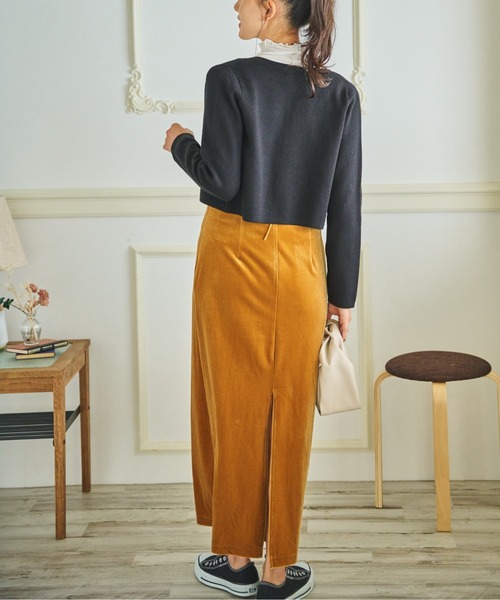 FREE'S MART（フリーズマート）の「◇ショート丈クルーネックニットカーディガン（カーディガン/ボレロ・レディース・ブラック/ホワイト/ライトグリーン/パープル・FREE）」の19枚目の写真