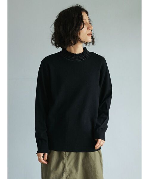 CRAFT STANDARD BOUTIQUE（クラフトスタンダードブティック）の「エリシャーリングニットプルオーバー（ニット/セーター・レディース・ラベンダー/アイボリー/ブラック・FREE）」の4枚目の写真