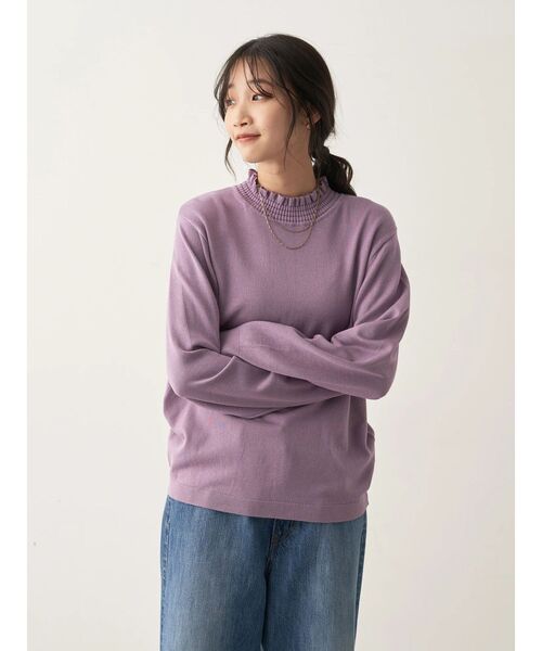 CRAFT STANDARD BOUTIQUE（クラフトスタンダードブティック）の「エリシャーリングニットプルオーバー（ニット/セーター・レディース・ラベンダー/アイボリー/ブラック・FREE）」の18枚目の写真