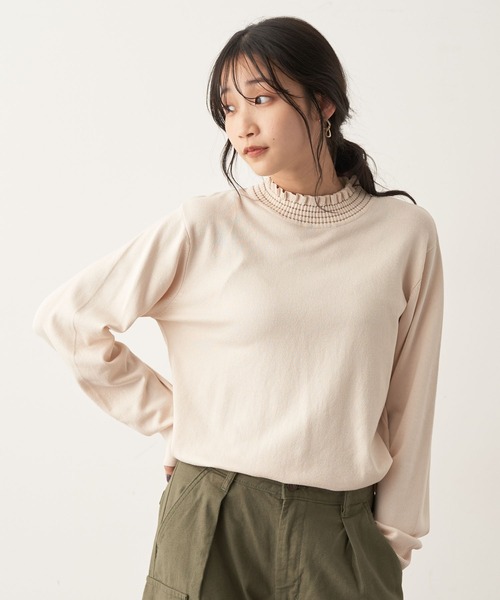 CRAFT STANDARD BOUTIQUE（クラフトスタンダードブティック）の「エリシャーリングニットプルオーバー（ニット/セーター・レディース・ラベンダー/アイボリー/ブラック・FREE）」の2枚目の写真