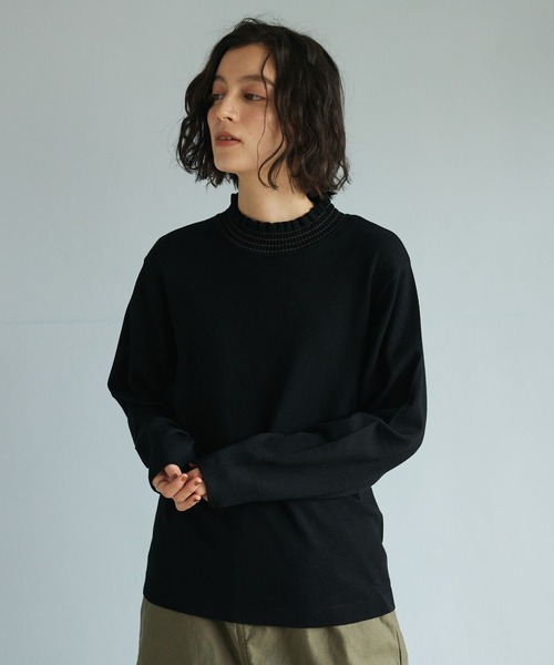 CRAFT STANDARD BOUTIQUE（クラフトスタンダードブティック）の「エリシャーリングニットプルオーバー（ニット/セーター・レディース・ラベンダー/アイボリー/ブラック・FREE）」の3枚目の写真