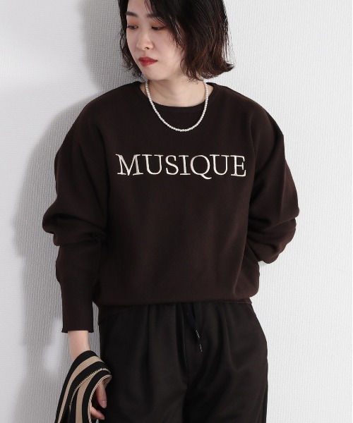 cepo(セポ)の「刺繍ロゴプレーンニット(ニット/セーター・レディース・オフホワイト/ブラウン/レッド・M)」の2枚目の写真