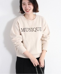 刺繍ロゴプレーンニット
