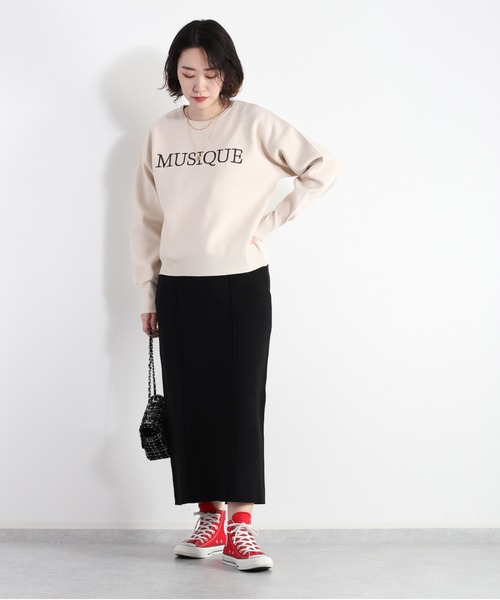 cepo(セポ)の「刺繍ロゴプレーンニット(ニット/セーター・レディース・オフホワイト/ブラウン/レッド・M)」の13枚目の写真