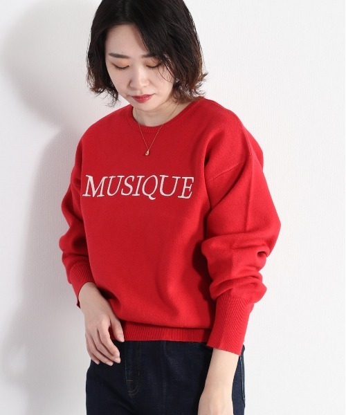 cepo(セポ)の「刺繍ロゴプレーンニット(ニット/セーター・レディース・オフホワイト/ブラウン/レッド・M)」の7枚目の写真