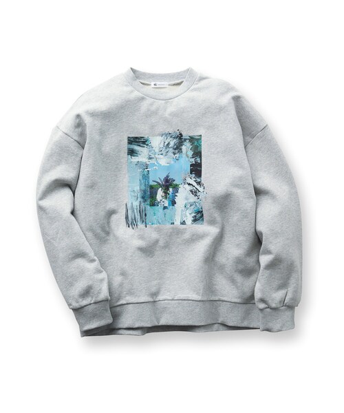 tk.TAKEO KIKUCHI(ティーケータケオキクチ)の「◆アブストラクトペインティングスウェット(スウェット・メンズ・ライトグレー系6/ブラック/ベージュ・01/03/02)」の14枚目の写真