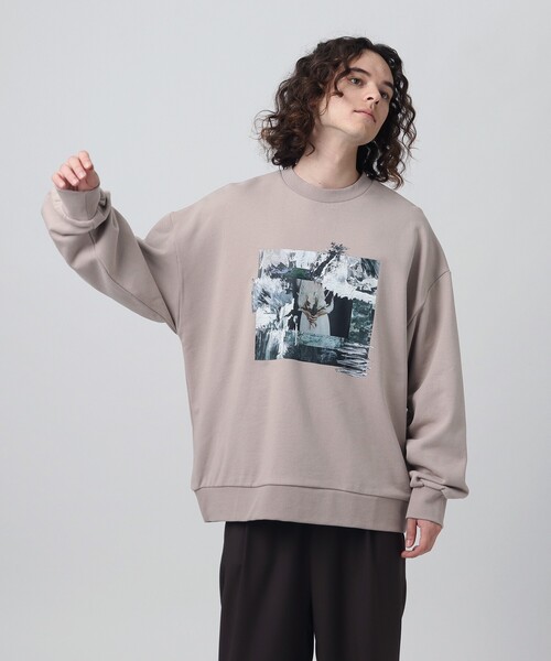 tk.TAKEO KIKUCHI(ティーケータケオキクチ)の「◆アブストラクトペインティングスウェット(スウェット・メンズ・ライトグレー系6/ブラック/ベージュ・01/03/02)」の15枚目の写真