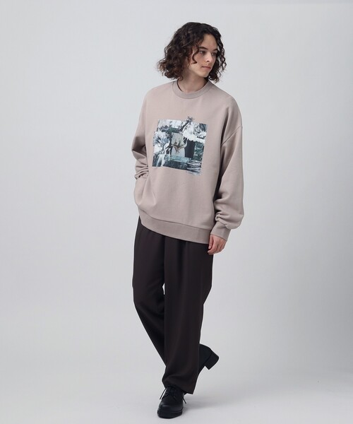 tk.TAKEO KIKUCHI(ティーケータケオキクチ)の「◆アブストラクトペインティングスウェット(スウェット・メンズ・ライトグレー系6/ブラック/ベージュ・01/03/02)」の13枚目の写真