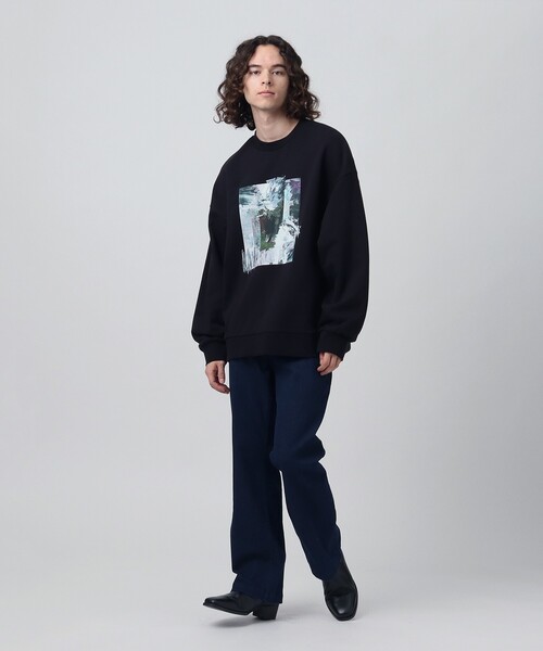 tk.TAKEO KIKUCHI(ティーケータケオキクチ)の「◆アブストラクトペインティングスウェット(スウェット・メンズ・ライトグレー系6/ブラック/ベージュ・01/03/02)」の18枚目の写真