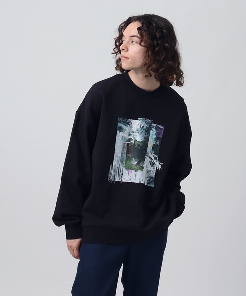 tk.TAKEO KIKUCHI(ティーケータケオキクチ)の「◆アブストラクトペインティングスウェット(スウェット・メンズ・ライトグレー系6/ブラック/ベージュ・01/03/02)」の20枚目の写真