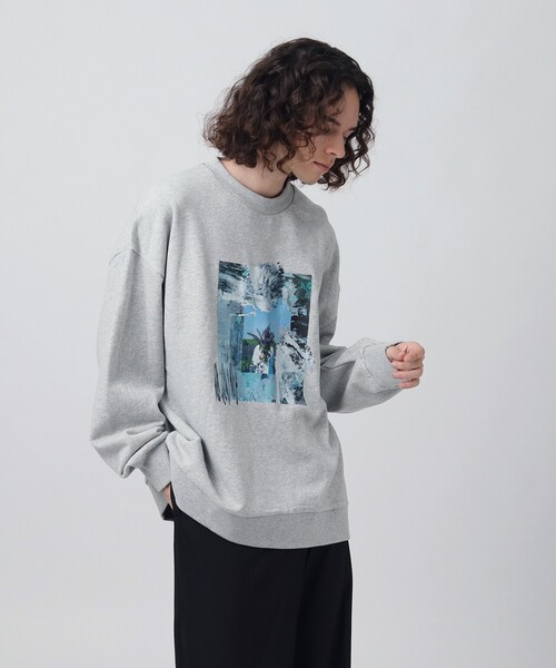 tk.TAKEO KIKUCHI(ティーケータケオキクチ)の「◆アブストラクトペインティングスウェット(スウェット・メンズ・ライトグレー系6/ブラック/ベージュ・01/03/02)」の22枚目の写真